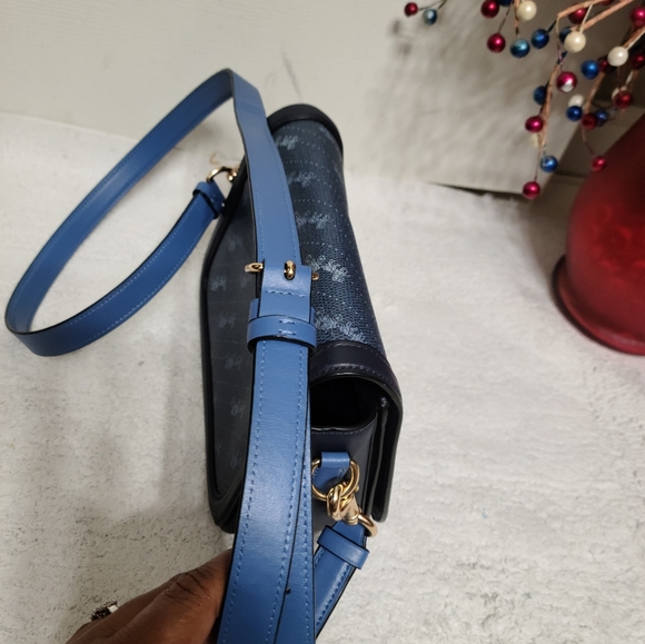 Coach Denim Blue and Black Crossbody Bag - Picture 7 of 9